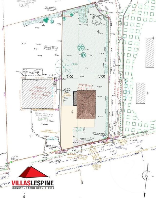 Terrain &agrave; vendre - 830 m2 - Charly - 69 - RHONE-ALPES
